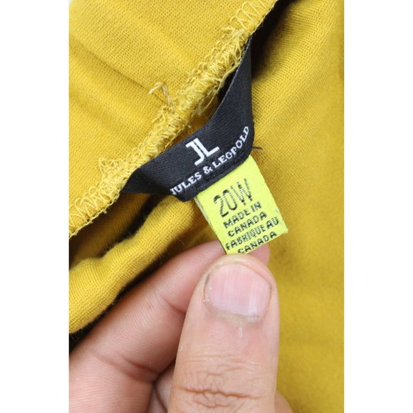 Jules & Leopold Pants Womens Plus Gold High Rise Pull On Polyester Blend 20W - Picture 6 of 9